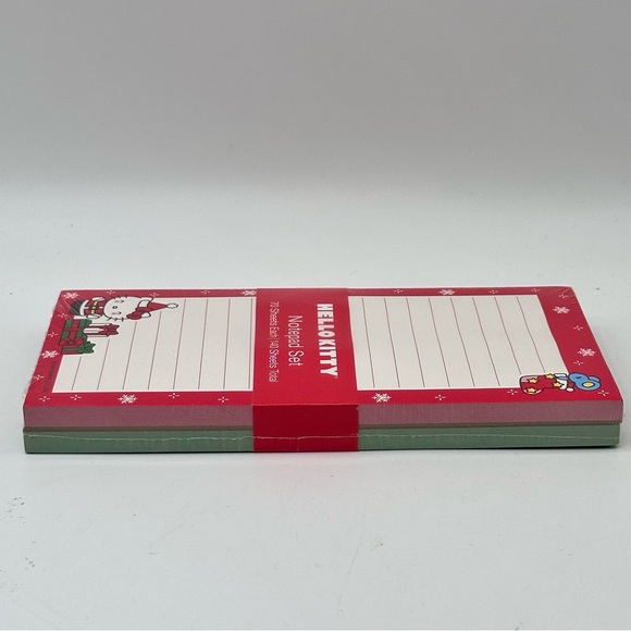 Sanrio Hello Kitty Notepad Set of 2 (HK Holiday Red/Green) - Picture 2 of 5